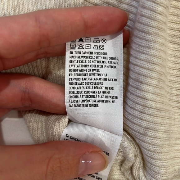 American Eagle Wrap Back Sweater - Heather Cream - Picture 8 of 8